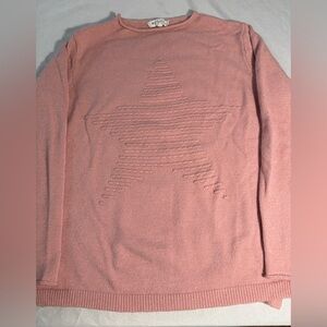 Workshop Republic Clothing Woman’s Dusty Pink Star Crewneck Sweater